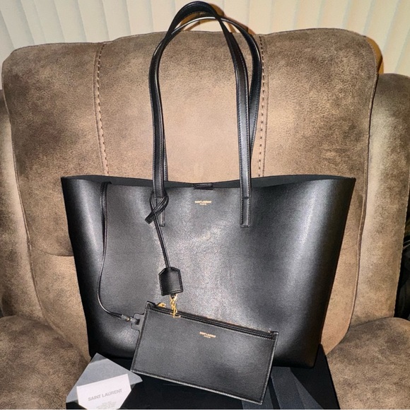 Saint Laurent Shopping Leather Tote - Picture 1 of 12